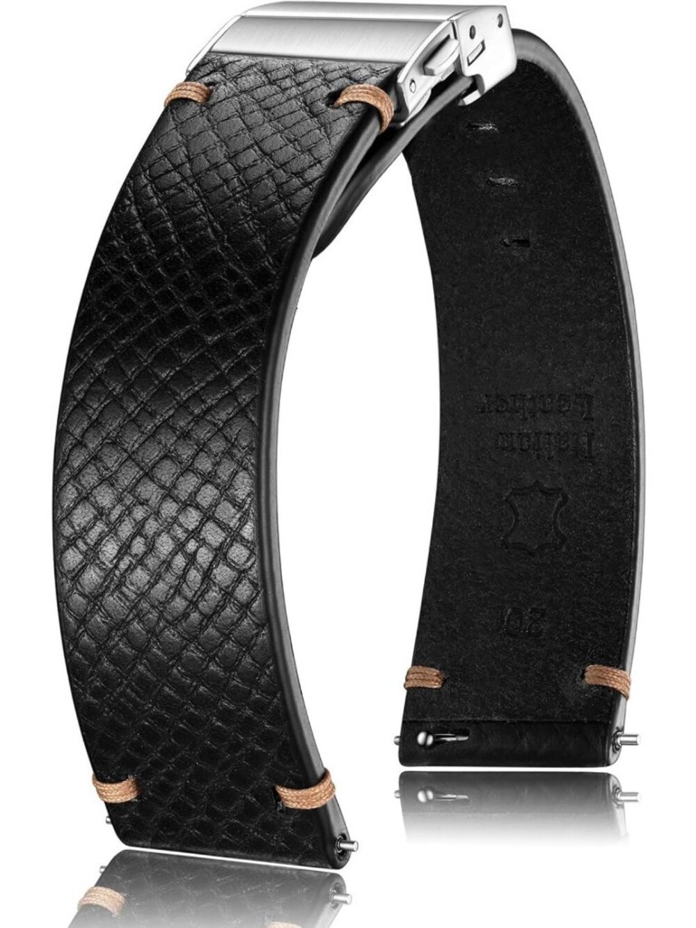 Luxurious Italian Leather Watch Band | Vegetable-Tanned Calfskin, Quick Release